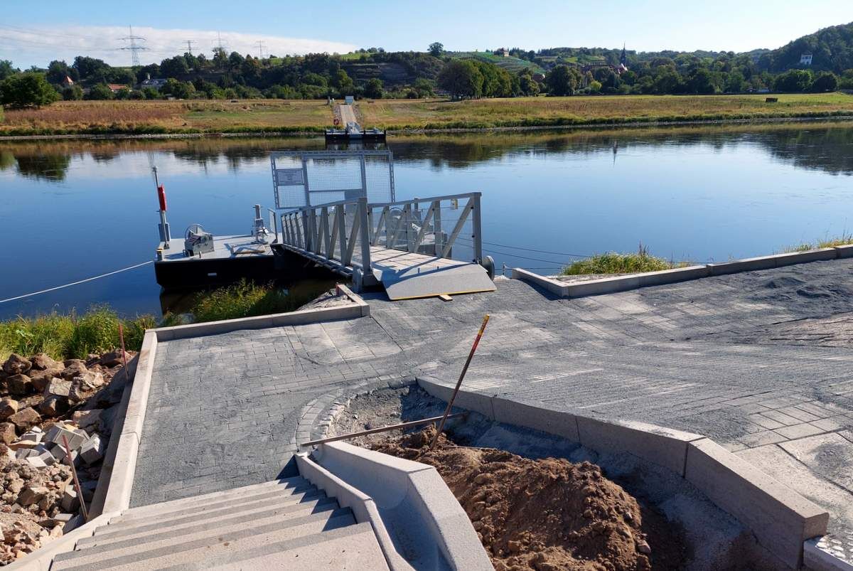 Bauarbeiten am Anleger Niederlommatzsch | Foto: Ramona Raden / VGM