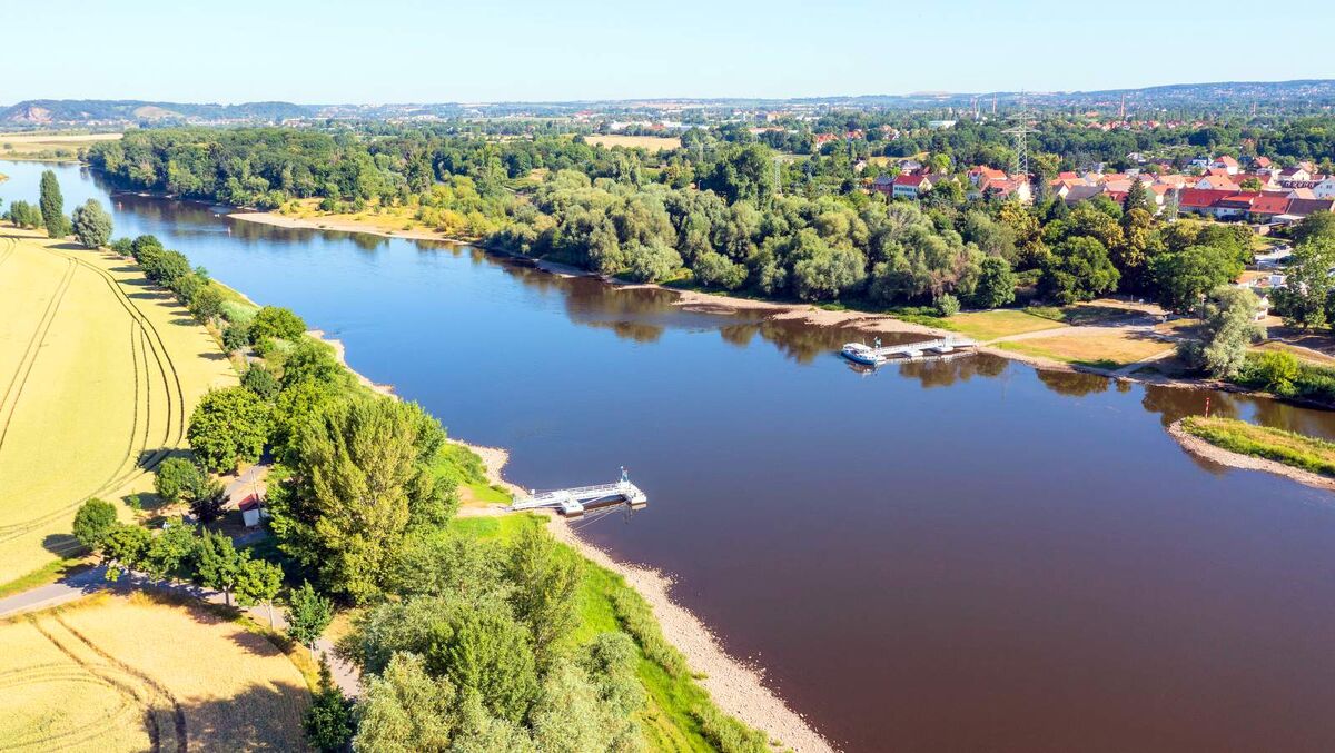 Luftbild der Anlegestellen Coswig und Gauernitz | Foto: Gabriele Hanke